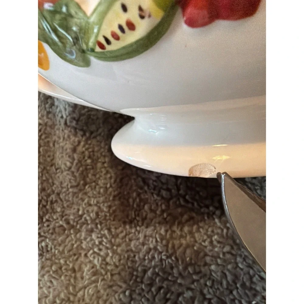 Vintage Style Thanksgiving Ceramic Gravy Boat Pilgrim Couple Cornucopia Harvest